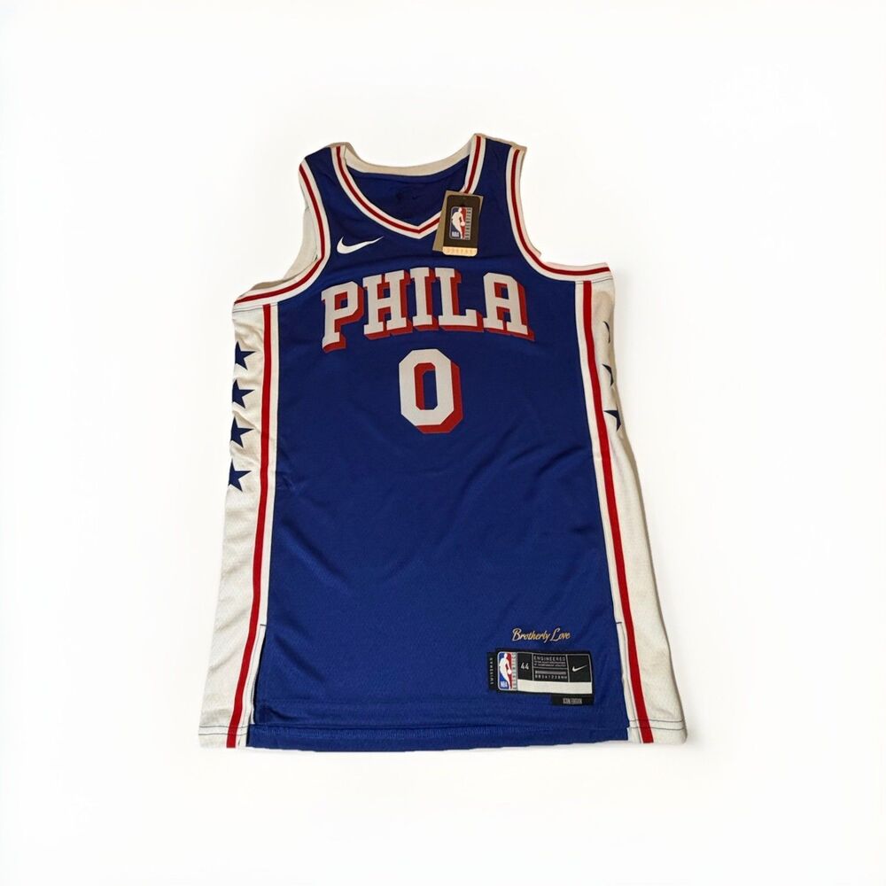 NWT Nike Tyrese Maxey Philadelphia 76ers Icon Edition Jersey Men’s Size 44 M NBA